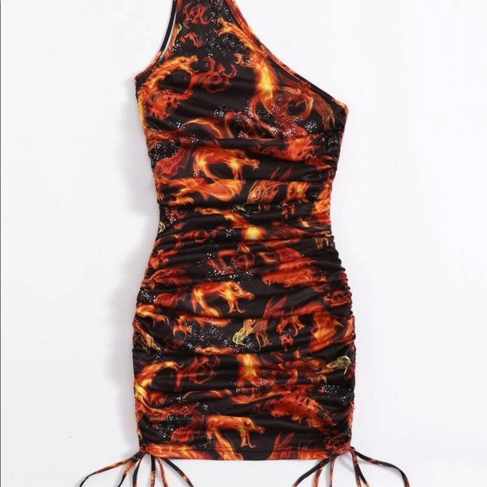 Womens one shoulder dress.